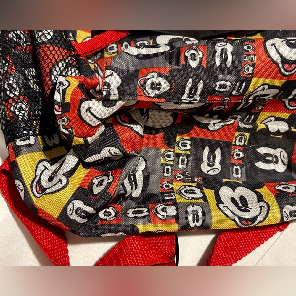 Mickey Pattern Women's Backpack - Red/Black - Picture 4 of 4